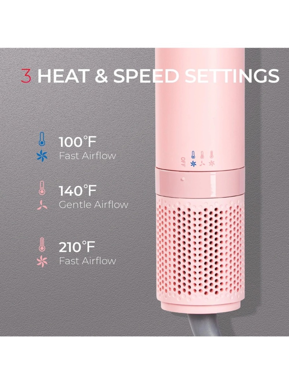 Tymo Pink Hot Air Round Brush Styler - Picture 9 of 11